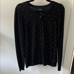 Tommy Hilfiger Black Cardigan with White Polkadots